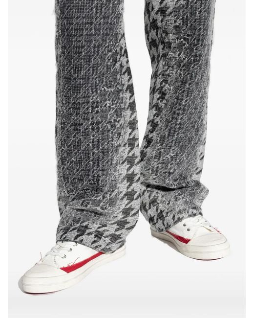 DIESEL White S-D-Verse Distressed Sneakers for men