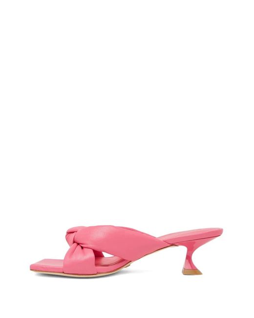 Stuart Weitzman Pink 50Mm Playa Knotted Sandals