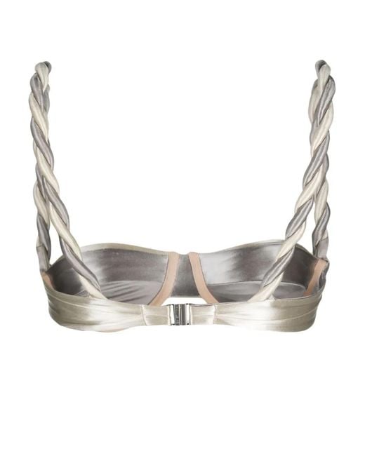 Isa Boulder Natural Reversible Chunky-Rope Bikini Top