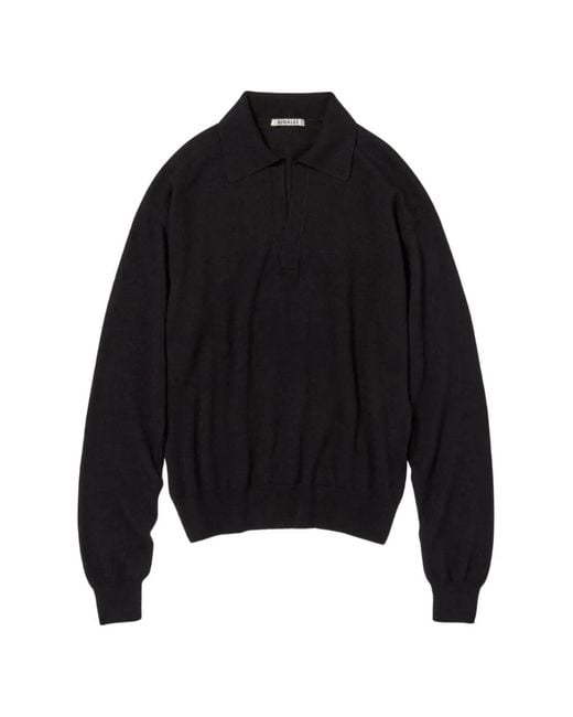 Auralee Black Polo À Col V