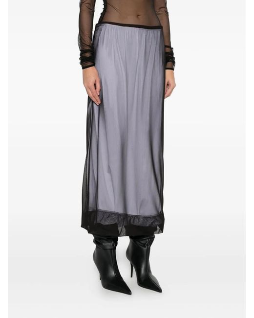 MSGM Purple Mesh Maxi Skirt
