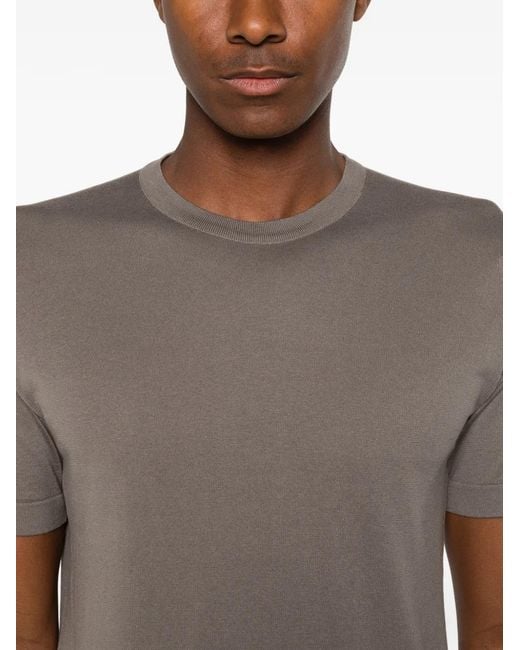 John Smedley Gray Lorca T-Shirt for men