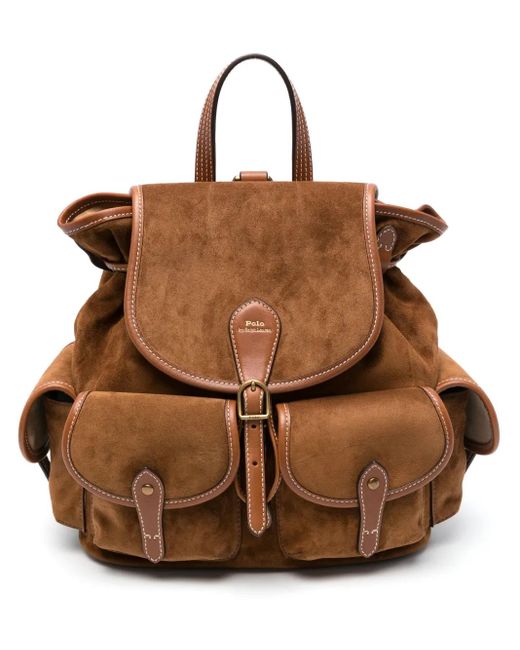 Polo Ralph Lauren Brown Bellport Suede Backpack