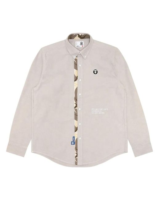Aape By A Bathing Ape Overhemd Met Borduurwerk in het White voor heren