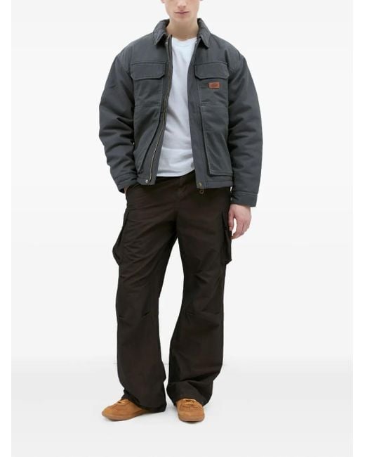Dickies Gray Logo-Patch Jacket for men