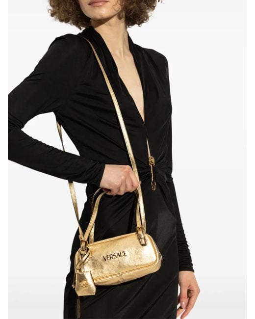 Versace Metallic Leather Shoulder Bag