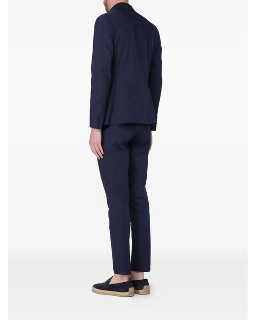Manuel Ritz Blue Two-Button Patch-Pocket Suit for men