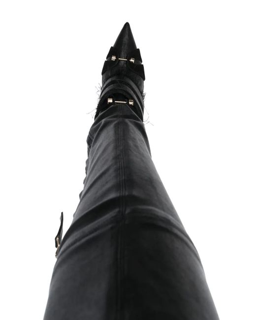HARDOT Black Thigh-High 105Mm Boots