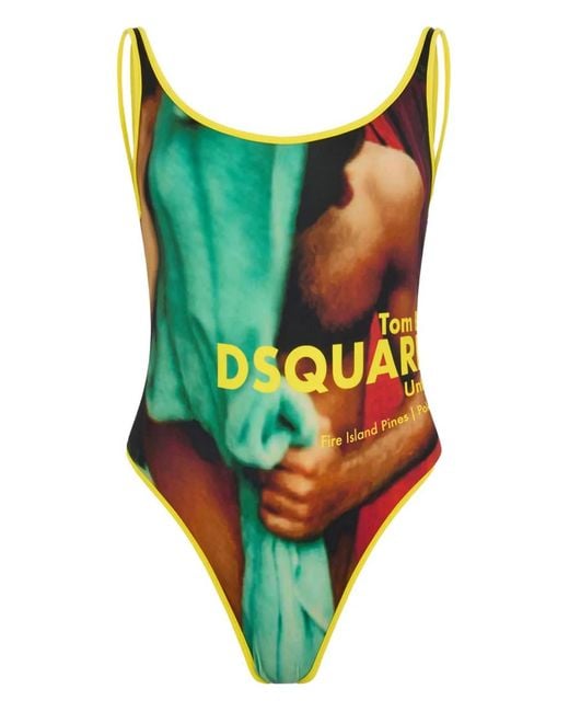DSquared² Green X Tom Bianchi One-Piece