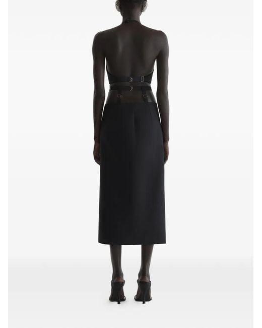 Mugler Black Cut-Out Cropped Top