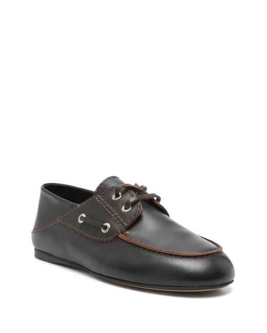 Sandro Gray Leather Oxford Shoes