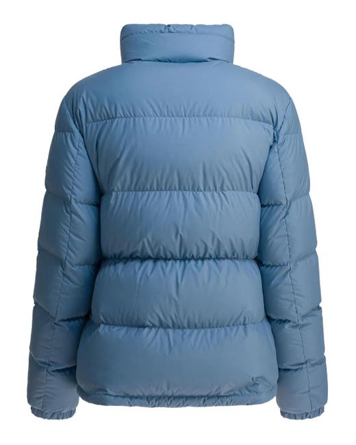 Moncler Blue High-Neck Puffer Jacket