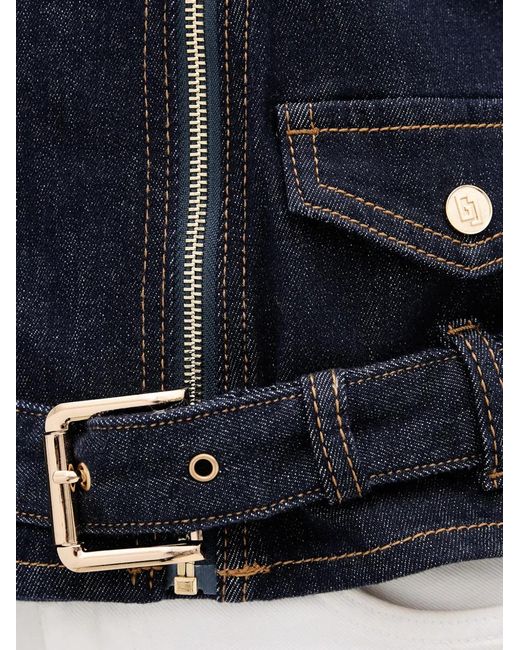 GAUDI Black Belted Denim Jacket