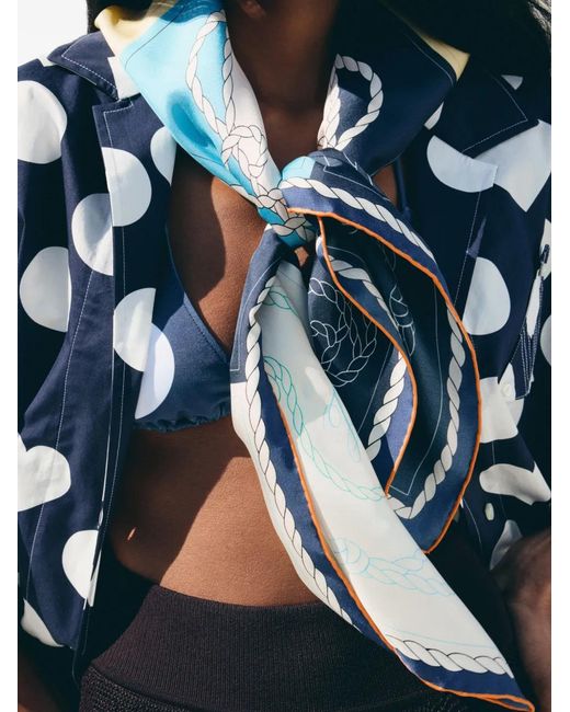 Foulard Hippocampe di Jacquemus in Blue