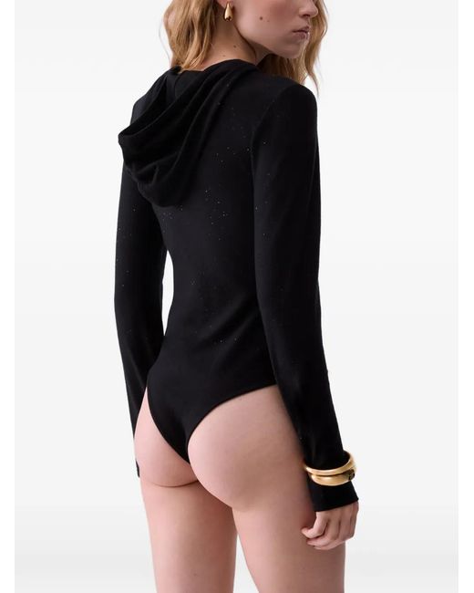 Liu Jo Black Knit Bodysuit With Hood