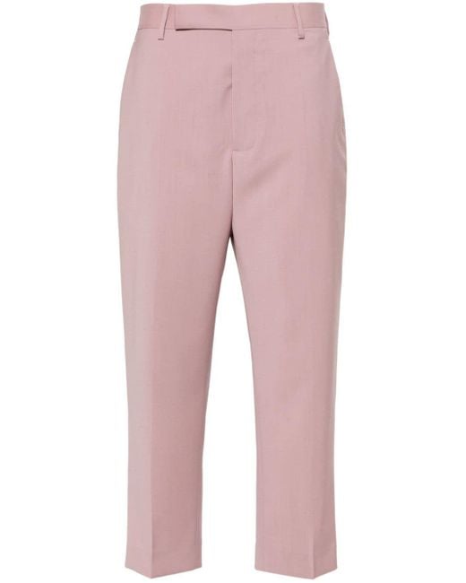 Pantalon en laine à plis marqués Rick Owens en coloris Pink