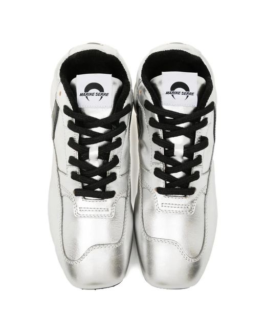 MARINE SERRE White Baskets Ms Rise Iii