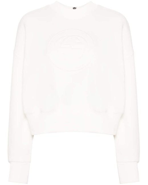 Gucci White Sweatshirt Interlocking G aus Baumwoll-Jersey