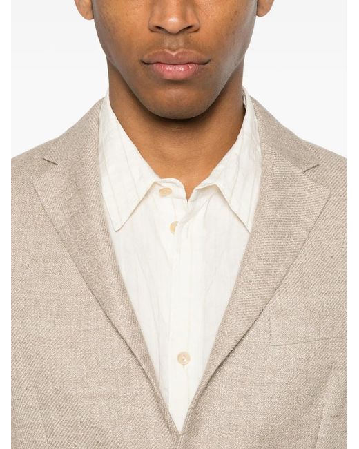 Zegna Natural Blazer À Simple Boutonnage for men
