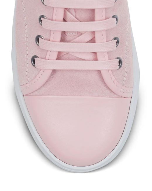 Lanvin Pink Suede Sneakers