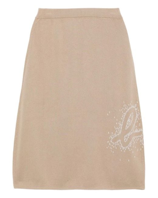SPORT b. by agnès b. Natural Logo-Print Skirt