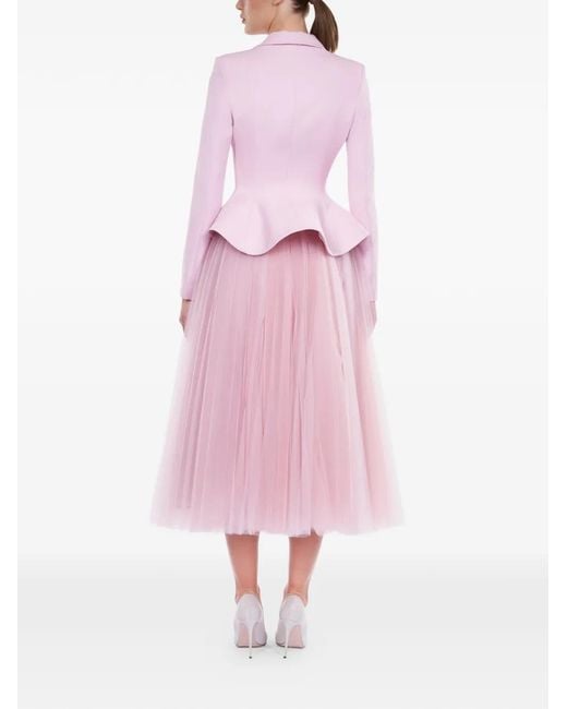 ARAFTU Peplum Tulle-Skirt Dress in Pink | Lyst ARAFTU Peplum Tulle-Skirt Dress in Pink | Lyst