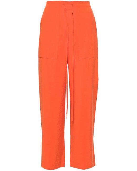 Alysi Orange Cropped-Hose mit hohem Bund