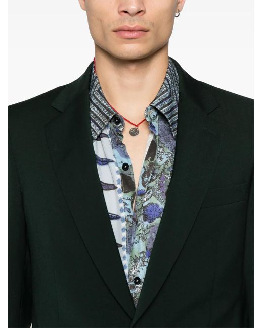 Fursac Green Wool Suit for men