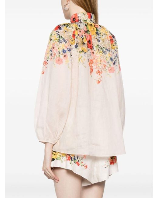 Blusa Alight con estampado floral Zimmermann de color White