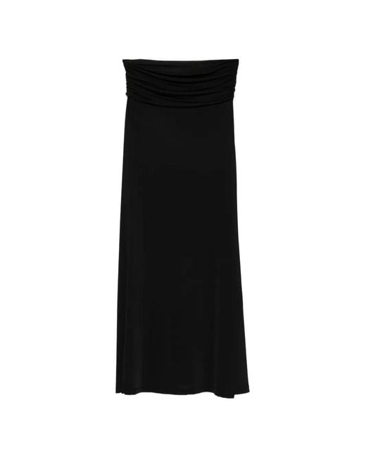 AYA MUSE Black Feyra Ruched Skirt