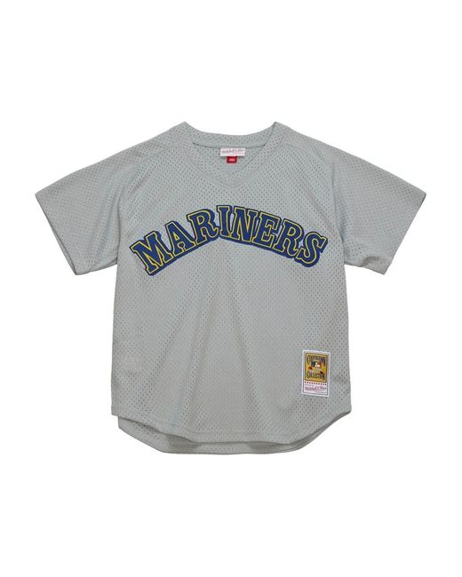 Mitchell & Ness Gray Mlb Mariners 1989 Edgar Martinez T-Shirt for men