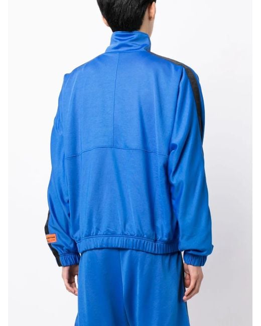Heron Preston Blue Logo-Tape Track Jacket for men