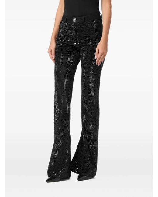 Philipp Plein Black Flared Jeans
