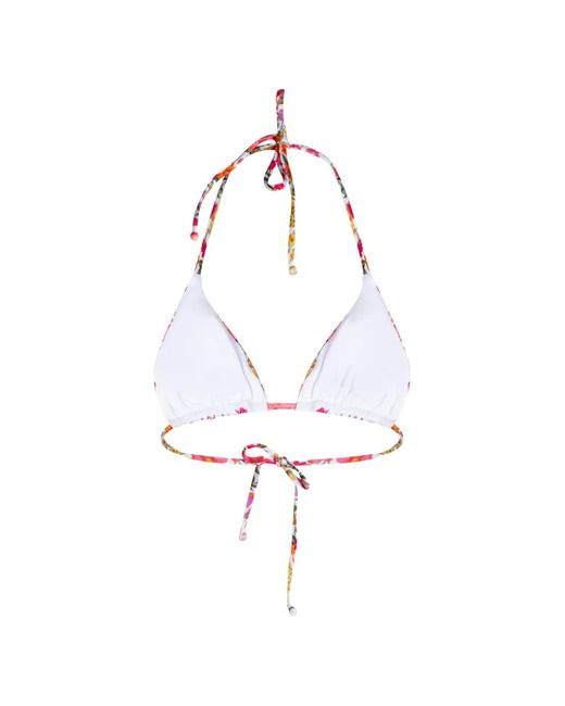 Farm Rio Red Banana Flowers Bikini Top