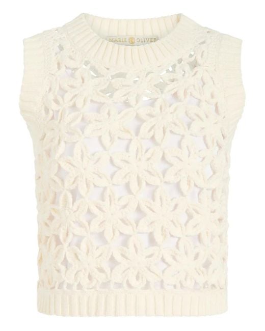 Top Thea de ganchillo Marie Oliver de color Natural