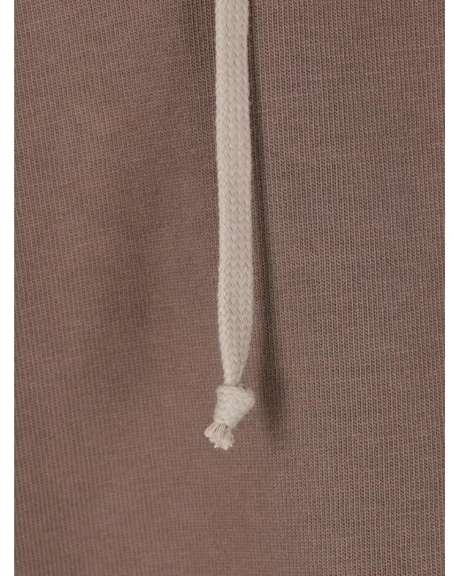 Rick Owens Brown Hun Drawstring Hoodie for men