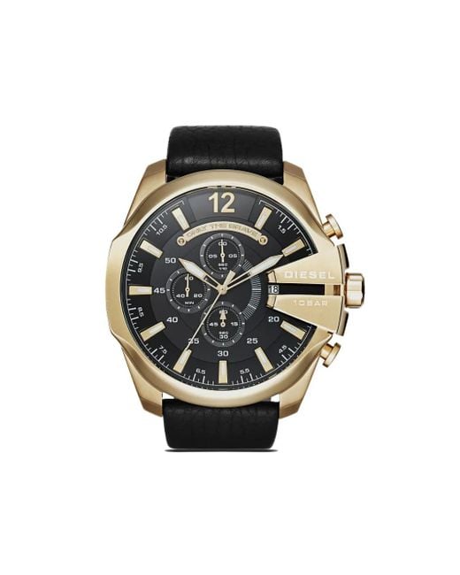 DIESEL Black Dz4344 Mega Chief 51Mm for men