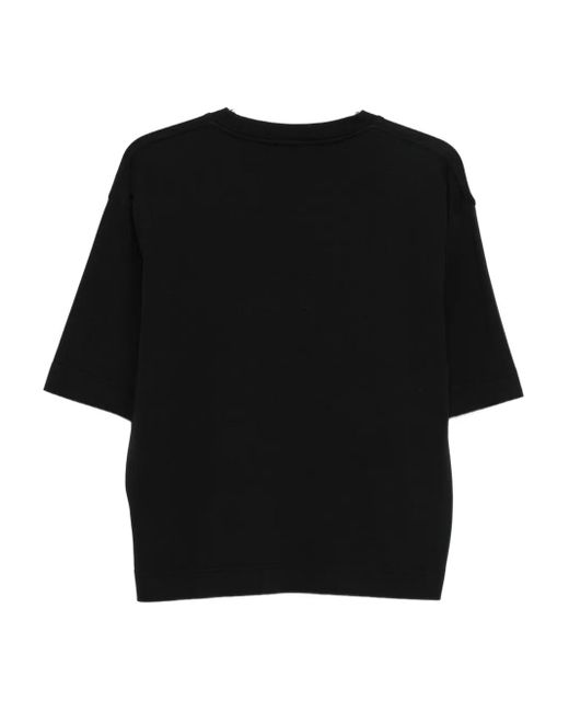 DARKPARK Black Crew-Neck Short-Sleeve Top