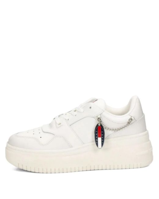 Tommy Hilfiger Natural Leather Sneakers