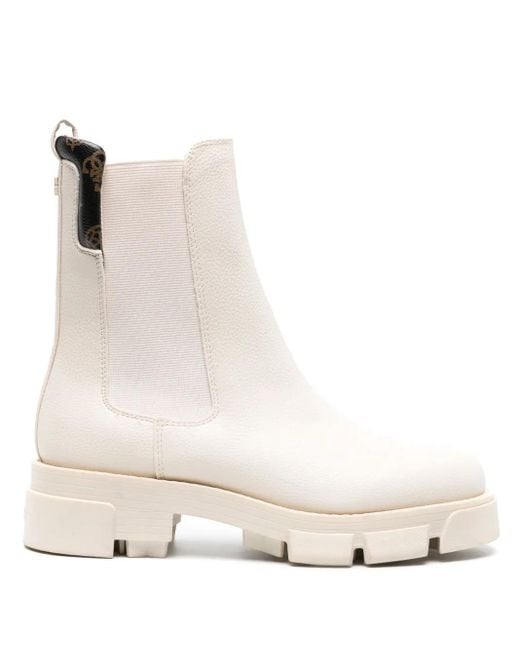 Guess Natural Madla Logo-Plaque Boots