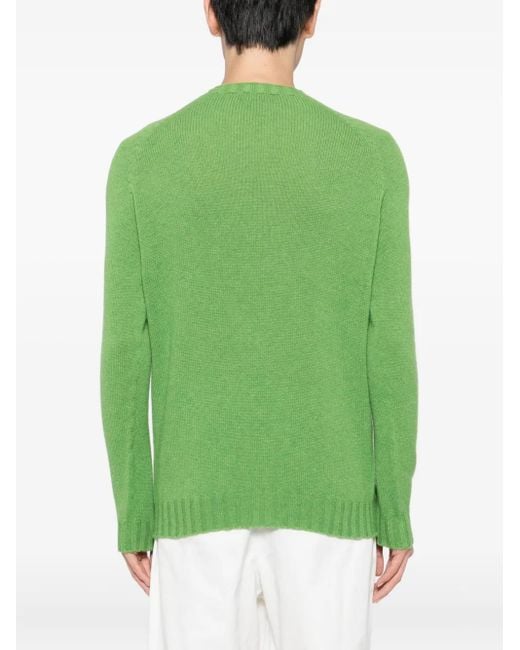 Tagliatore Kaschmirpullover mit Rundhalsausschnitt in Green für Herren