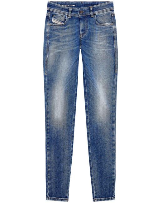DIESEL Blue 2017 Slandy 09h90 Skinny Jeans