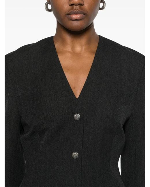 Nanushka Black Wool Blazer