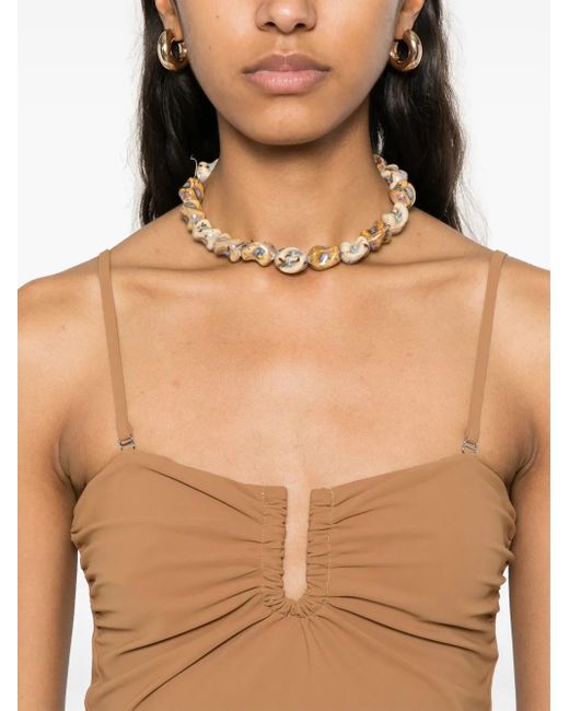 Nanushka Top Met Ruches in het Brown