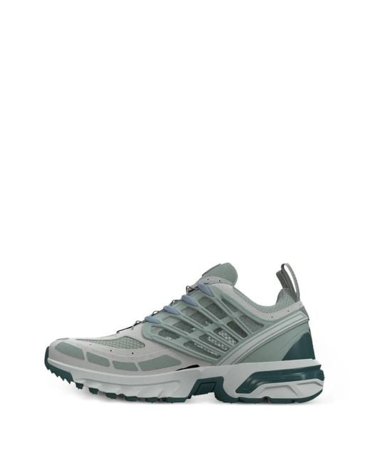 Salomon White Acs Pro Panelled Cage-Detail Sneakers