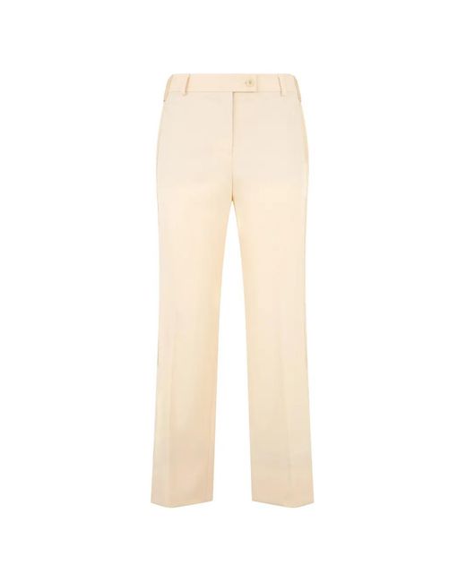 Moschino White Straight-Leg Wool Trousers