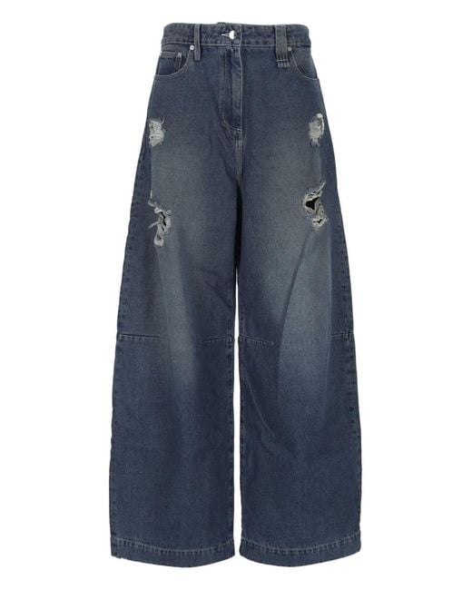 Simone Rocha Blue Distressed Jeans