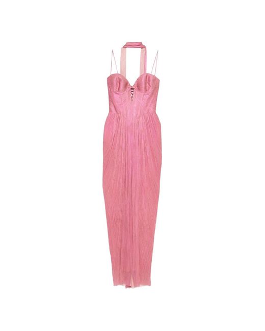Maria Lucia Hohan Pink Draped Maxi Dress
