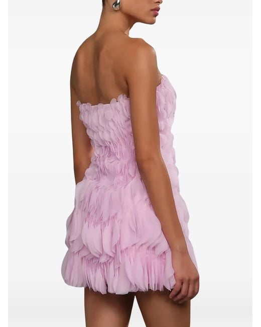 AMUR Purple Robe-Bustier Courte Christine À Volants