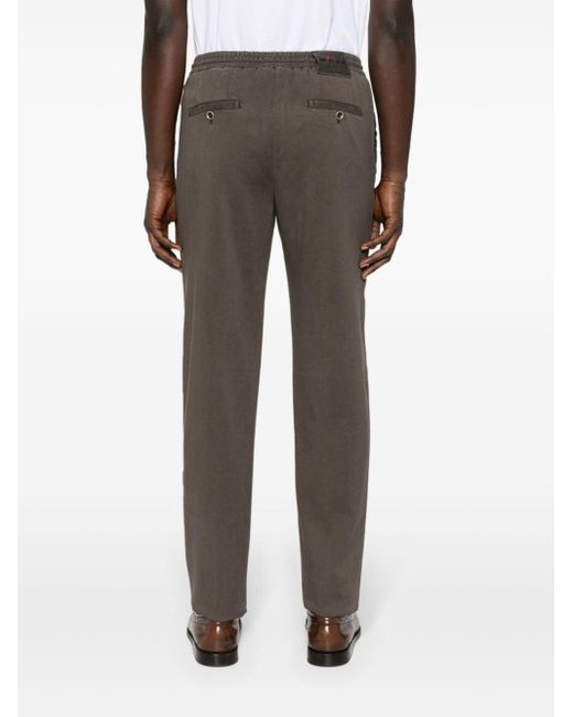 Pantalones ajustados con cordones Kiton de hombre de color Gray